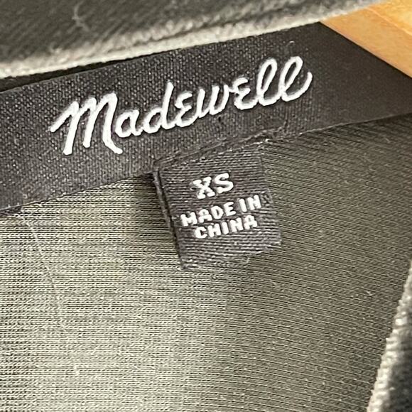 Madewell Green Velvet Choker Top Blouse Size XS - Picture 4 of 5